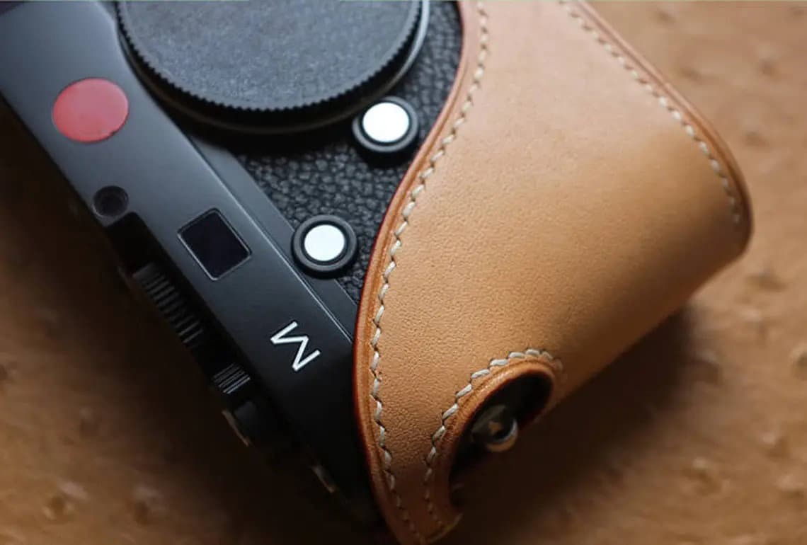 Premium Edition Leica M M240P M-P TYP246 MM Handmade Cowhide leather hand stitch Half Case Holster sleeve Camera bag Protector pouch Holster