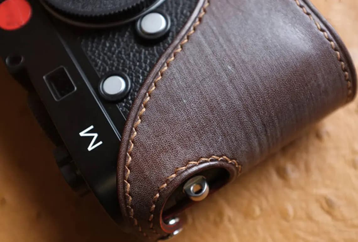 Premium Edition Leica M M240P M-P TYP246 MM Handmade Cowhide leather hand stitch Half Case Holster sleeve Camera bag Protector pouch Holster