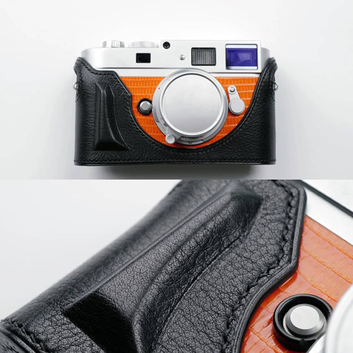 Premium Edition Leica M8 M9 M9P ME MM Handmade Cowhide leather Holster sleeve hand stitch Half Case Camera bag Protector Made to Order