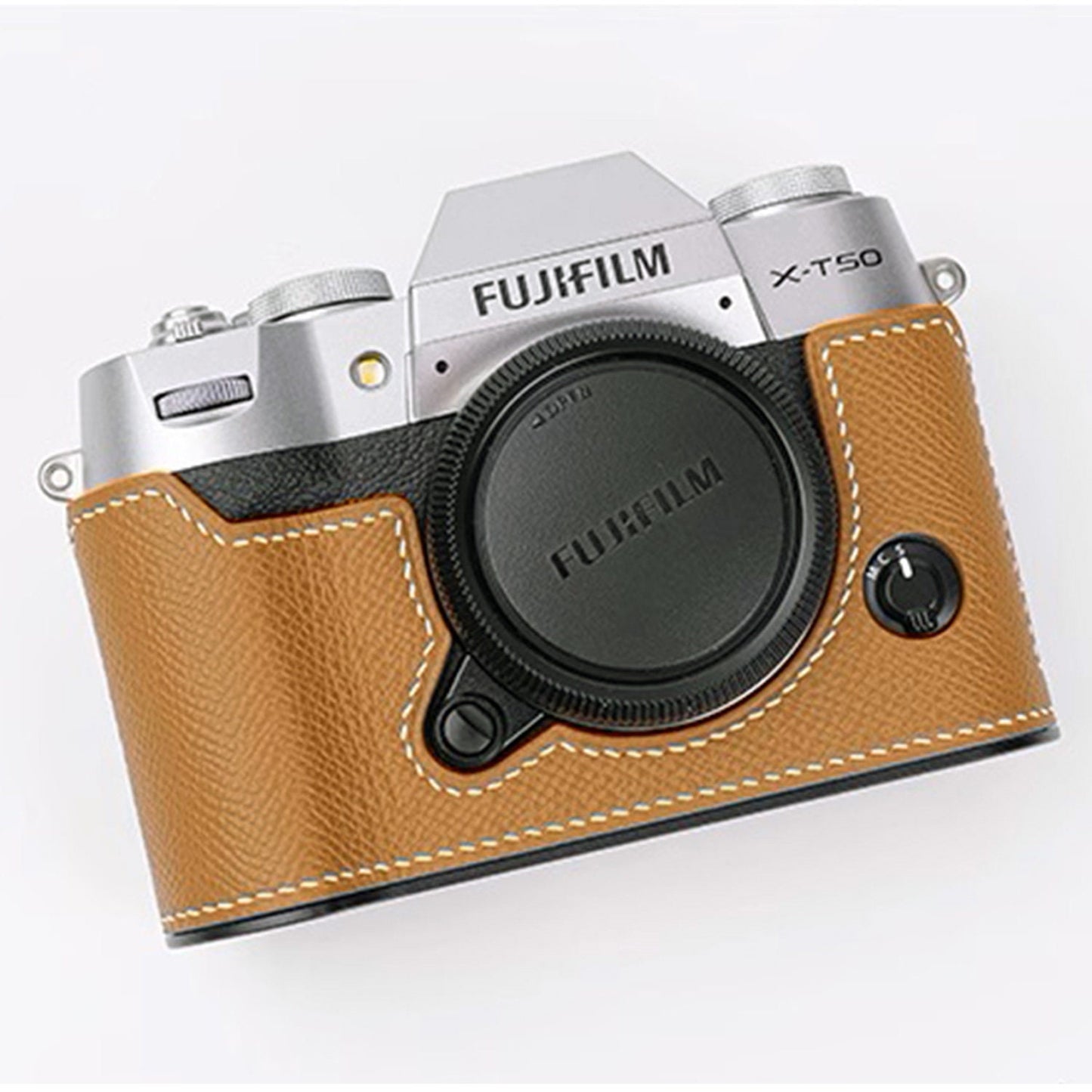 Premium Edition Fujifilm fuji XT50 Handmade Half Case leather Camera bag Protector Holster sleeve Lens cap SD & battery access